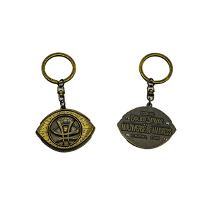 Metallic Vintage Antique Brass Mini Weapons Keychain Meteor Hammer <b>Key</b> Chain Moving Eye Keychain - Product Image 4