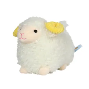 2023 Mainan Boneka Mewah Lembut Seperti Manusia Hidup Domba Lucu Kuning Mainan Hewan Mewah Domba