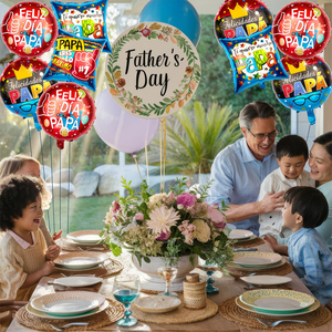 Ballons en aluminium de <span class=keywords><strong>18</strong></span> pouces, 9 pièces, décoration espagnole pour la fête des pères, dessin animé Papa, sphère, ambiance, décoration de la maison - Product Image 6