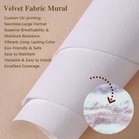 Tissu en velours floqué extra large de 5 mètres, matériau mural mat de qualité supérieure pour stand d'exposition, cinéma et maison de luxe