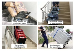 Chariot électrique tout-terrain pour escaliers : certifié CE, rampe pliable et plateforme en acier avec grandes roues - Product Image 6