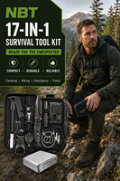 Kit de survie d'urgence NBT pour l'extérieur, 17 en 1, pour l'escalade, la pêche, la chasse, le camping et la randonnée