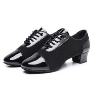 Chaussures de danse de salon professionnelles pour hommes, chaussures de danse de formation en tissu Oxford à semelle souple, chaussures de danse latine pour hommes