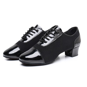 Chaussures de danse professionnelle de salle de bal pour hommes Chaussures de danse d'entraînement en tissu Oxford à semelle souple - Product Image 2