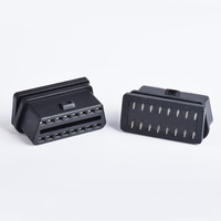 Conector Hembra OBD2 de 16 Pines Moldeado por Inyección, Interfaz de Diagnóstico con Carcasa Protectora Opcional