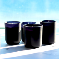 Bougie parfumée noire mate à la vente chaude, personnalisée, 3 oz, 6 oz, 8 oz, 10 oz, 12 oz, 14 oz, 16 oz, 21 oz, style café INS