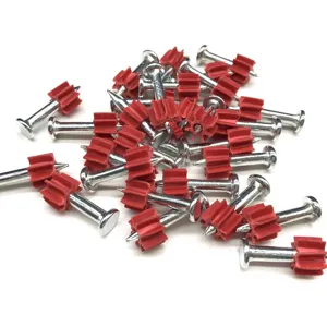 Verzinkter Spross nagel beton Nail Pin Nail mit roter Gummis cheibe