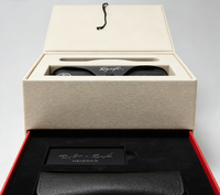 Boîte d'emballage pour lunettes de vue en papier rigide de luxe, personnalisable avec logo, écologique, en matériaux recyclés, réutilisable et portable