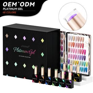 JTING Nuevo Diseño Popular, Colección de Esmalte de Gel Platino para Uñas en 48 Colores, Esmalte de Uñas de Marca Privada OEM para Suministros de Salón de Uñas - Product Image 1