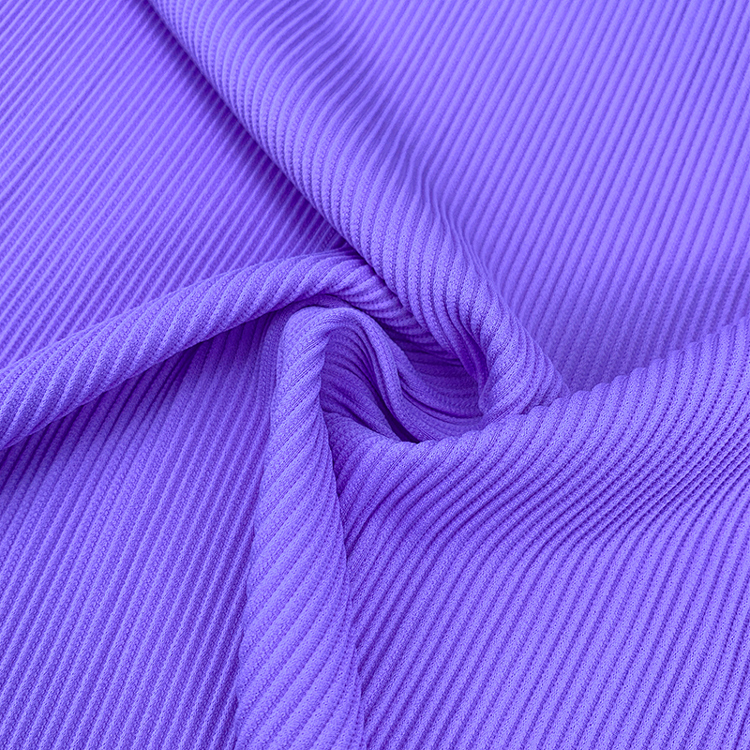 Wholesale 85% Nylon and 15% Spandex High Stretch Nylon Matte Rib Fabric for Swim Wear