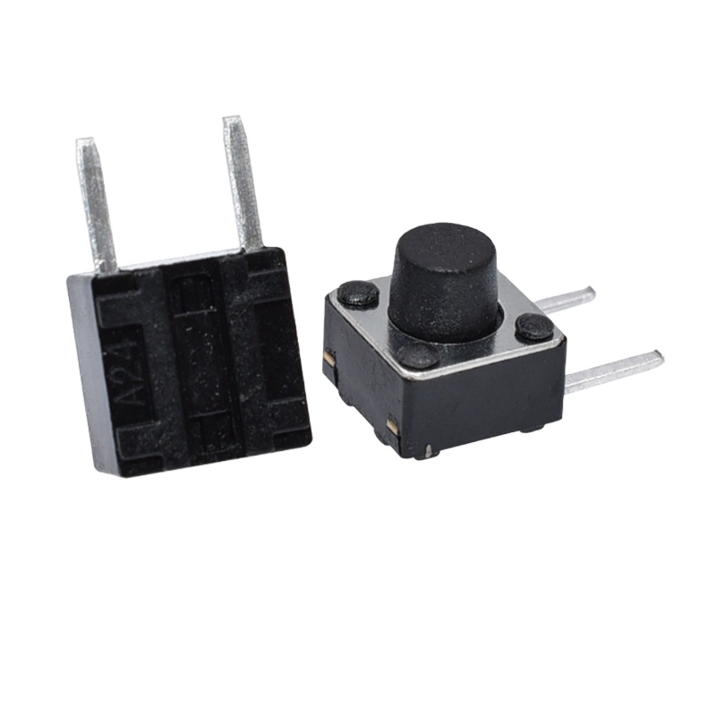 Tactile Switches 6X6mm H=4.3 5 6 7 8 9mm Tact Switch SMD Tactile Switch SPST-NO Side Actuated Through Hole, Right Angle