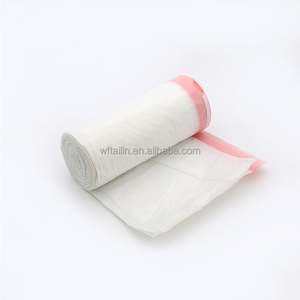 Sacs poubelles en plastique blanc jetables personnalisés avec cordon de serrage sur rouleau, vente chaude des fabricants CFC - Product Image 2
