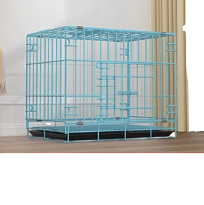 Düşük fiyat özel boyut katlanır paslanmaz çelik Metal istiflenebilir hayvan kafes Metal köpek sandık Pet köpek kedi kafes için kapalı açık - Product Image 6