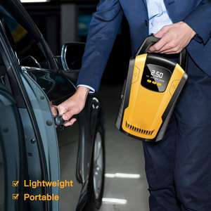 Bomba Inflable Digital para Neumáticos de <span class=keywords><strong>Coche</strong></span>, Compresor de Aire Automático, <span class=keywords><strong>Inflador</strong></span> Eléctrico de 12V, Iluminación HF4883 - Product Image 6
