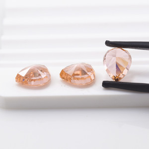 9A высококачественный Грушевый измельченный лед морганит Оранжевый Синтетический фианит свободный драгоценный камень для ювелирных изделий - Product Image 2