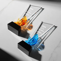 Trophées en cristal vierges de haute qualité en gros, récompenses et plaques en cristal personnalisées avec impression UV, cadeaux souvenirs