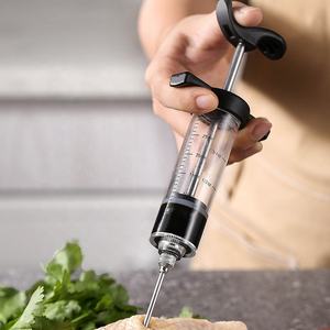Mingxiang 30ml paslanmaz çelik et enjektör kiti plastik barbekü Marinade türkiye kanatlı araçları için et iğne ile enjektör şırınga - Product Image 2