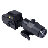 556 Reflex Vert Rouge Dot Sight Holographique Chasse Optique 3X 5X Loupe Alliage D'aluminium Réglable Caractéristique