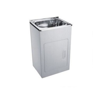 Meuble de buanderie moderne en acier inoxydable à double compartiment, avec espace de rangement, facile à nettoyer, modèle 652B Australie – Vente chaude - Product Image 4
