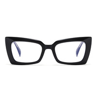 Lunettes anti-lumière bleue TR7001, monture en plastique à motif géométrique, branches à ressort personnalisées, pour myopie