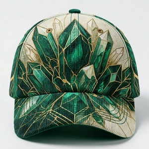 Gorra de Béisbol Geométrica de Pana, 6 Paneles, Ajustable, Unisex, Moda Casual para Primavera/Verano - Product Image 4
