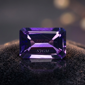 พลอยอเมทิสต์บราซิล4X6mm แปดเหลี่ยมตัดตามธรรมชาติราคาโรงงาน - Product Image 3
