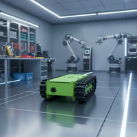 Robot Pengangkut Kargo Kendali Jarak Jauh dengan Motor Brushless dan Chassis Beroda 24V untuk Industri