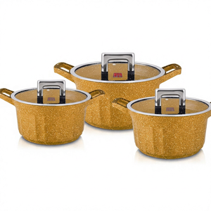 Utensilios de Cocina Ecológicos Antiadherentes Aptos para Horno y Lavavajillas, Juego de Ollas y Sartenes de Aluminio con Revestimiento de Piedra y Mármol, Cacerola Desmontable - Product Image 5