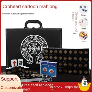 Sabots noirs pour la maison, effet vieilli, motif cœur, style Mahjong, tendance, cool, gothique, décontracté, 40/42/44, Sparrow - Product Image 2