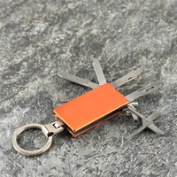 Porte-clés multifonctionnel créatif en acier inoxydable, mini ouvre-bouteille pliable portable, lame de fichier, poche