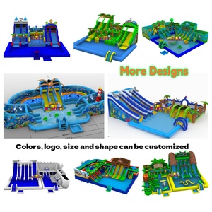 Outdoor Dolphin Large Inflatable Swimming <strong>Pool</strong> with Water Slide Pirate Ship Kids Inflatable <strong>Ground</strong> Splash Water Park Slide - Product Image 4