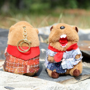 Portachiavi con Ciondolo a Forma di Scoiattolo, Giocattolo in Peluche, Regalo per Ragazze, Decorazione per Zaino, Vendita all'Ingrosso - Product Image 3