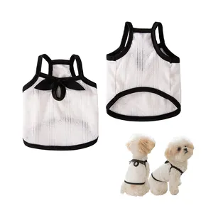 Fast Shipping Wholesale Manufacturer Cotton Breathable Dog Vest XS-2XL Soft Spring & Summer Cute Design Pet Clothes for Outfit