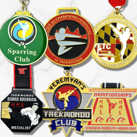 Vente en gros de médailles d'or personnalisées pour les arts martiaux Médaille des fabricants pour les trophées et plaques en métal pour les arts martiaux