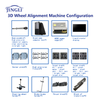 Jingli One-Stop Ensemble complet d'atelier Équipement de garage Équilibreur de pneus Changeur de pneus 3D Machine d'alignement à quatre roues Combo