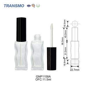 Envase de Vidrio para Lápiz Labial Líquido, Tubo de Brillo Labial Vacío Ecológico de 10 ml, Tubo de Brillo Labial Ondulado de Vidrio al por Mayor - Product Image 2