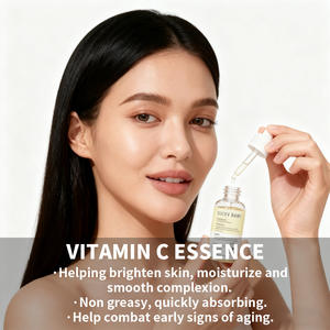 OEM ODM Sérum de soin de la peau à la vitamine C Anti-rides Anti-âge Visage Éclaircissant Blanchissant Glycérine Acide hyaluronique organique végétalien - Product Image 4
