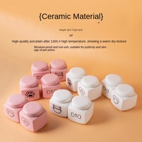 Urne funéraire en céramique à empreintes de pattes pour chien et chat, très vendue, scellée avec un couvercle, pot commémoratif pour animaux de compagnie