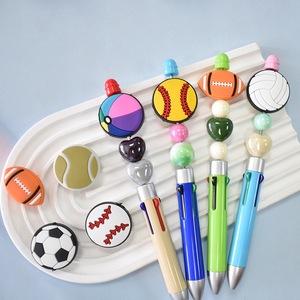 Novedad: Cuentas de PVC Deportivas con Diseños Variados al por Mayor – Diseños de Béisbol, Fútbol, Baloncesto para Bolígrafos, Llaveros y Manualidades DIY - Product Image 1