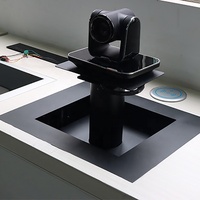 Support de caméra motorisé escamotable JGST à hauteur réglable, design dissimulé sous le bureau avec câblage interne pour les conférences