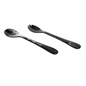 Fabriqué en Inde, cuillères à salade écologiques en résine, compatibles lave-vaisselle, design moderne, 11 pouces, cuisine à domicile - Product Image 1