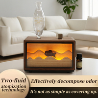 Diffuseur d'arômes électrique sans eau en verre rechargeable Aromacare, nébuliseur d'huiles essentielles en bois