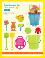 Ensemble d'outils de plage en plastique pour creuser le sable avec seaux, jouets adaptés aux enfants, outils de bêchage de sable et de jeu dans la neige pour garçons et filles