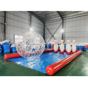 Ensemble <span class=keywords><strong>de</strong></span> <span class=keywords><strong>jeu</strong></span> <span class=keywords><strong>de</strong></span> bowling gonflable <span class=keywords><strong>géant</strong></span> commercial avec boule Zorb, allée <span class=keywords><strong>de</strong></span> bowling gonflable interactive pour le team building - Product Image 4