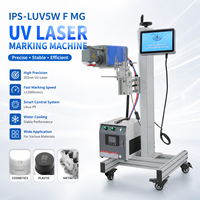 Machine de marquage laser UV pour codes QR, imprimante de codes de date, machine de marquage pour bouteilles de gallon IPS-LUV5W F MG