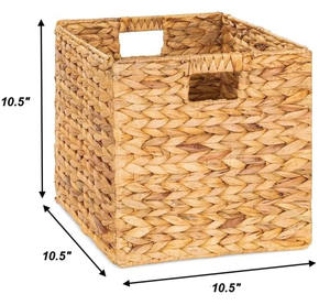 Panier <span class=keywords><strong>de</strong></span> <span class=keywords><strong>rangement</strong></span> en <span class=keywords><strong>osier</strong></span> <span class=keywords><strong>de</strong></span> jacinthe d'eau pliable multi-usage <span class=keywords><strong>de</strong></span> haute qualité et écologique pour la cuisine, la salle <span class=keywords><strong>de</strong></span> bain, le salon - Product Image 2