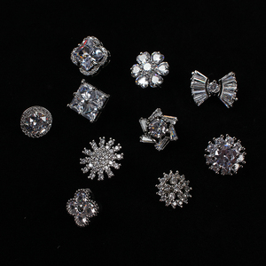 กระดุมคริสตัลประดับเพชรซิร์คอนวิบวับ สำหรับเย็บติดเสื้อผ้า ตกแต่ง DIY และเครื่องประดับเสื้อผ้า - Product Image 4