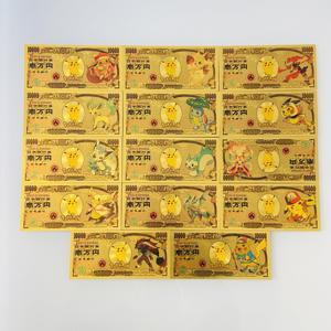 Разнообразие дизайнов, банкноты с золотым покрытием Пикачу, памятные денежные средства, подарки для коллекционеров Pokémon - Product Image 3