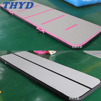 Piste de gymnastique gonflable 10m x 2m x 20cm pour cheerleading, gymnastique, clubs, studios de danse, programmes mobiles et usage domestique