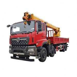 Camion de transport Dongfeng 8*4 avec grue montée et système de flèche entièrement hydraulique - Grue mobile portable de 14 tonnes - Product Image 1
